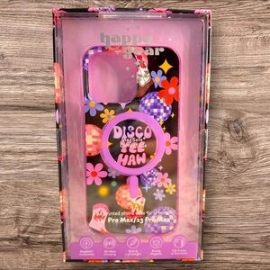 NIB Happy Gear-Fun Printed Case For iPhone 14 Pro Max / 13 Pro Max-Disco Yee Haw